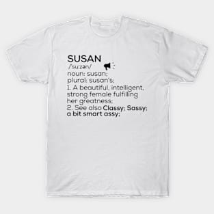 Susan Name Definition Susan Female Name T-Shirt